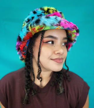 Lisa Frank Drippy Paint Furry Bucket Hat